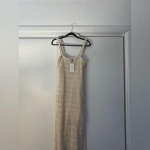 Sundays Cream Knit Crochet Dress